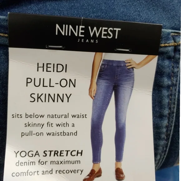 NWT Nine West Womens Heidi Pull On Skinny Jeans Color Montréal - Picture 5 of 6